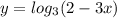 y = log_{3}(2 - 3x)