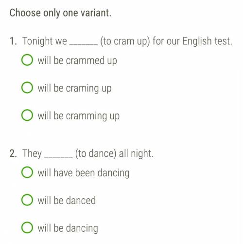 Put the verbs in the brackets into the correct form.