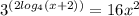 3 {}^{( 2log_{4}(x + 2) )} = 16x {}^{2}