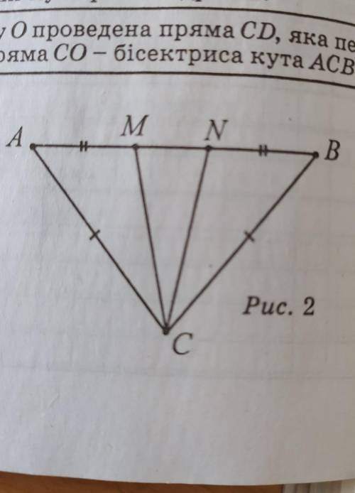 2. Чи існує трикутник зі сторонами і см, 7 см, 3. Дано: BN = AM; 2CNM = 2CMN. Доведи: ДАСв - рівнобе