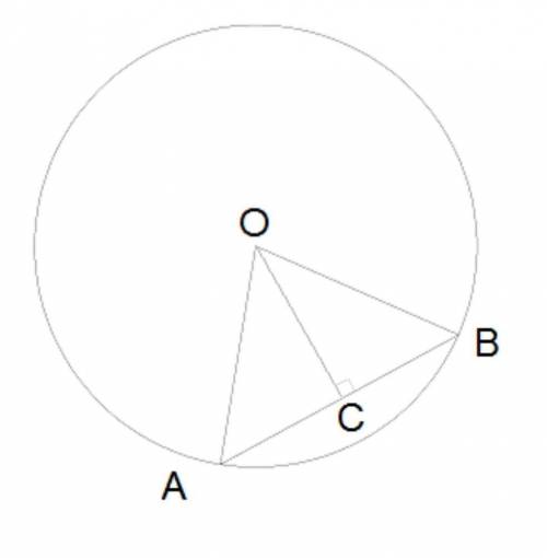 В круге проведена хорда AB= 40 дм, которая находится на расстоянии 15 дм от центра круга.1. Радиус к