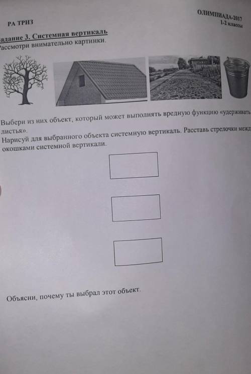 ОЛИМПИАДА-2017 1-2 классыPA TPIBЗадание 3. Системная вертикальРассмотри внимательно картинки.Выбери