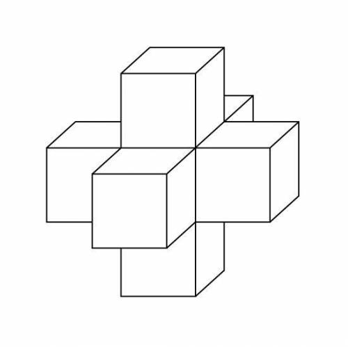 Чему равна площадь поверхности деталей в форме пространственного креста (рисунок) если ребра образую