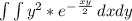 \int\limits \int\limits{y^2*e^{-\frac{xy}{2}} } \, dx dy