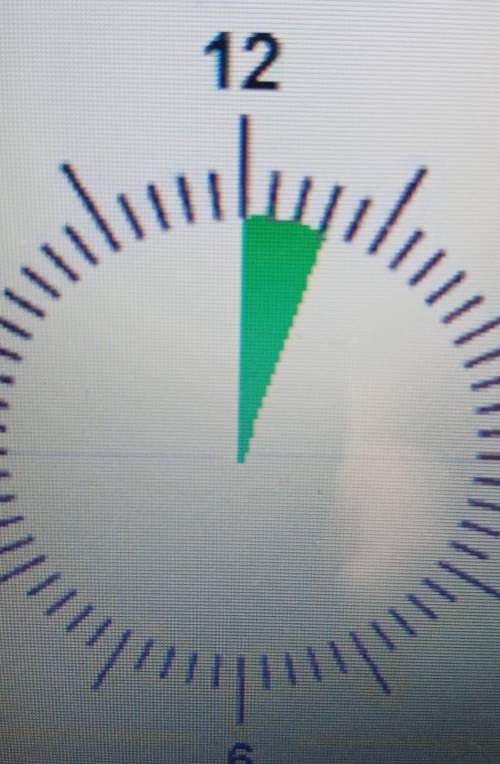 Какая часть циферблата часов закрашена зелёным цветом? ​