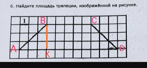 Найдите площадь трапеции изображённой на рисунке​