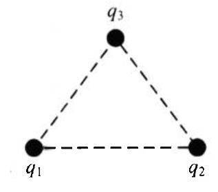 Три одинаковых маленьких медных шарика расположены в воздухе в вершинах правильного треугольника со