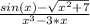 \frac{sin(x)-\sqrt{x^{2} +7} }{x^{3}-3*x }