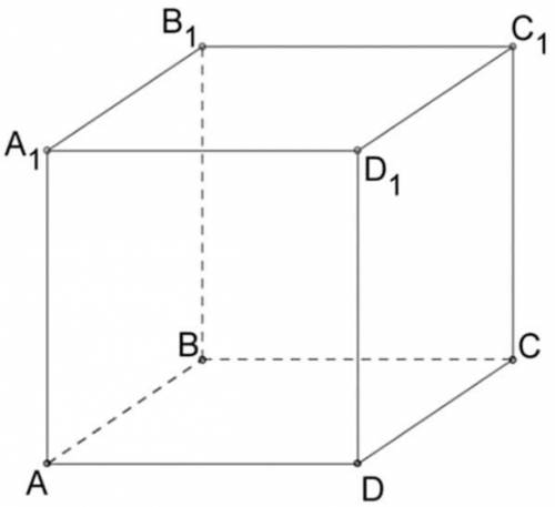 1) Укажите все вершины куба, которые принадлежат плоскости CDD1 2) Укажите все грани куба, которые