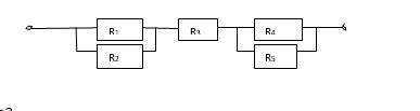 Определить общее сопротивление участка цепи, если каждый резистор, согласно схеме, имеет сопротивлен