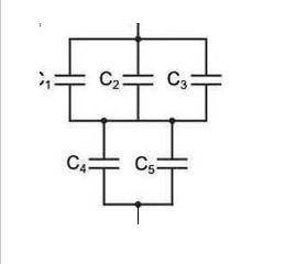. Определить общую емкость конденсаторов при условии, что каждый из конденсаторов равен 2 мкФ