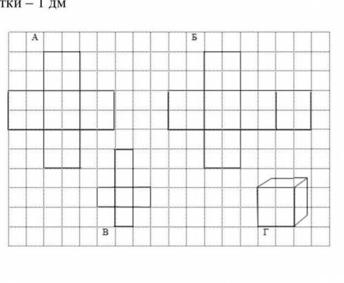​В одном из заданий каждому классу предложили нарисовать развёртку куба со стороной 2 дм. Какой клас