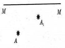 На рисунке показаны положения оптической оси тонкой линзы, светящейся точки А и ее изображения А1. Н