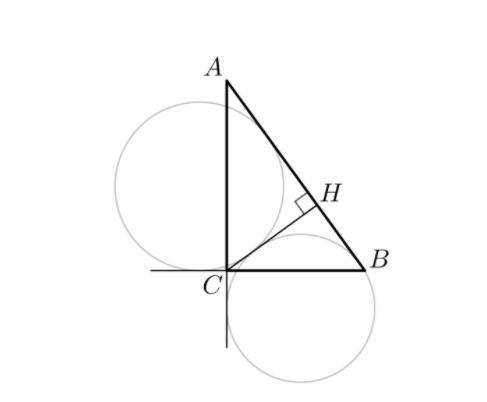В прямоугольном треугольнике ABC с прямым углом C длина высоты CH равна 30. Радиусы вневписанных окр