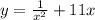 y=\frac{1}{x^{2} } +11x