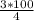 \frac{3*100}{4}