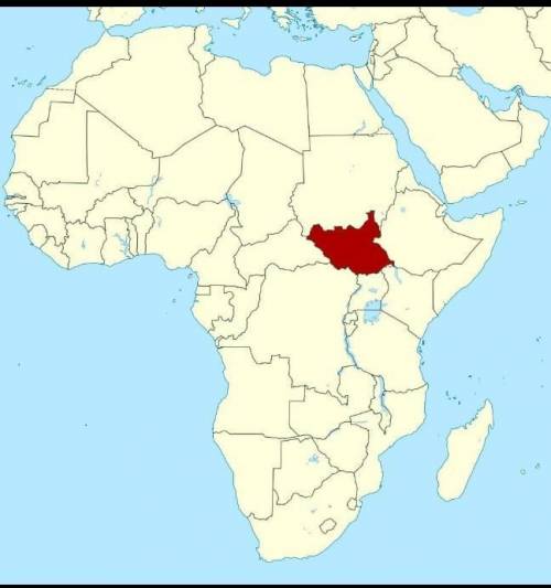 ⁠На карте выделена самая молодая страна в Мире: а) Сомалиб) ЮАРс) Южный Суданв) Нигерияплз​