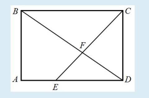 В прямоугольнике ABCD диагональ BD и отрезок CE пересекаются в точке F. Найдите отношение EF:FC , ес
