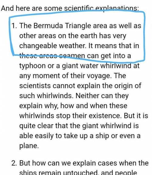 The(1) bermuda triangle area as well(2) some other areas(3) on the earth has very changeable weather