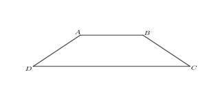 ABCD равнобедренная трапеция (AD =BC ; AB ║CD) ДАНО: AD= AB=4, DC=10 А. Рассчитайте острый угол трап