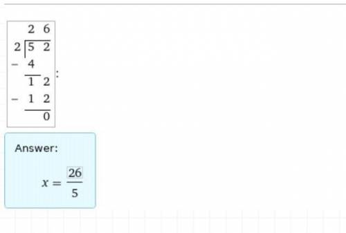 решить уравнение 5(8-2x)=-12