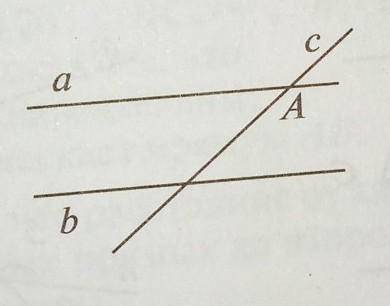 На рисунке 193 прямые а и b параллельны. Прямая с пересекает прямую ав точке А. Докажите, что прямая