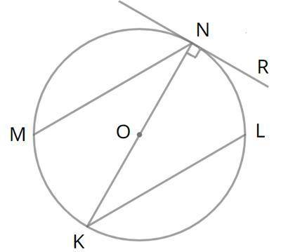 Дано: MN=KL=2,5см;∢MNK=60°. Найти: диаметр см; ∢MNR= °; ∢NKL= °.
