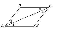 Дано: < 1 = < 3,< 2 =< 4, АD=13 см. Доказать равенство треугольников C D A и ABС. Найти: