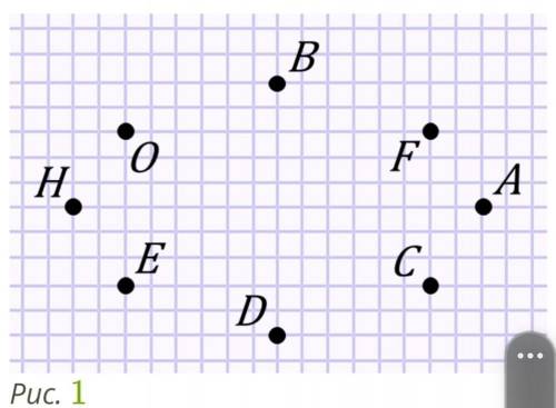 На рисунке 1 изображены восемь точек. Точка отсчёта совпадает с точкой D.Система координат задана дв