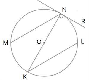 Выбери радиус окружности (возможно несколько вариантов ответов): 140 окружность OK NR KL NK ON MN