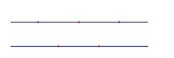 На двух параллельных прямых отметили пять точек: две на одной и три на другой. Сколько существует тр