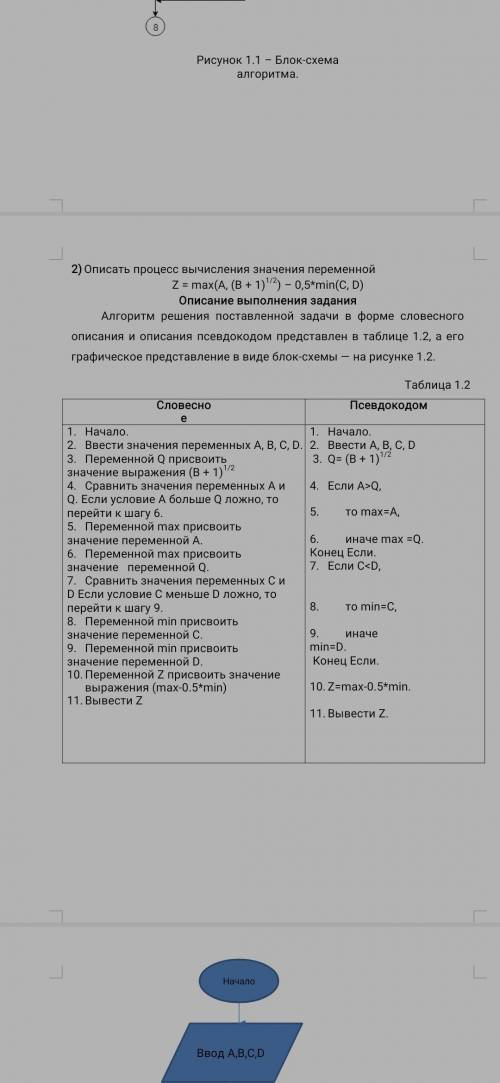 Составить блок схему для 2-х алгоритмов в Word. Словесное описание программ я сделал, теперь нужно г