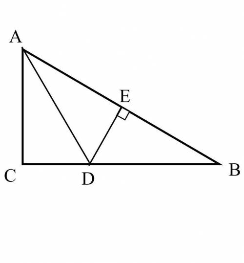 ABC прямоугольный треугольный, C=90°. АD делит угол А.AC=1/2ABДокажите, что:1. ADB Равнобедренный тр