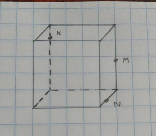 Будь ласка це терміново Побудуйте переріз куба у точкам M, N, K.(35 б.)