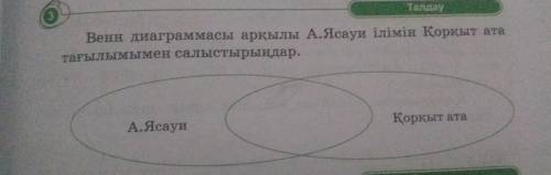 Венн диаграммасы арқылы А.Ясауи ілімін Қорқыт ата тағылымымен салыстырыңдар!