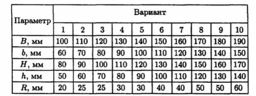 Определите координаты центра тяжести загонного сечения. Рисунок: «Д». Вариант: «7».