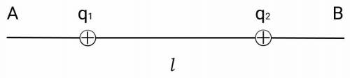 Два маленьких металлических шарика, заряженные положительными зарядами q1=q и q2=9q, закреплены на п