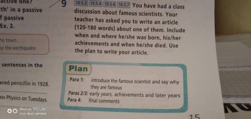 You have had a class discussion about famous scientists. Your teacher has asked you to write an arti