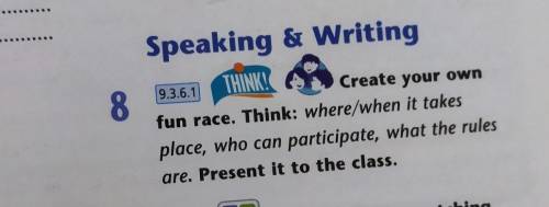 Create your own fun race. Think: where/when it takes Create your own place, who can participate, wha