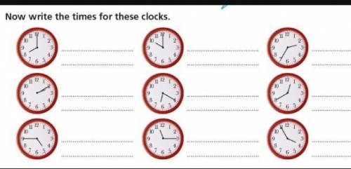 How write the times for these clocks