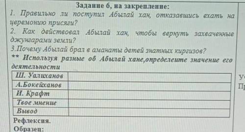 ения Задание , на закрепление: 1. Правильно ли поступил Абылай хан, отказавшись ехать на церемонию п