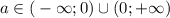 a\in \mathbb (- \infty ;0)\cup(0;+\infty)