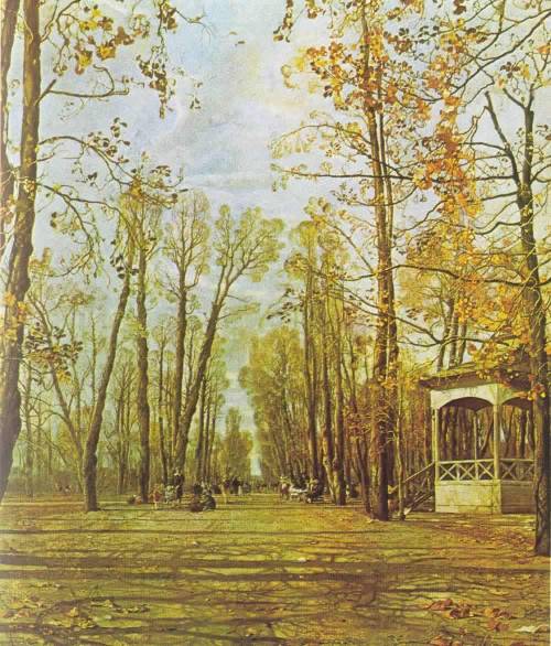 Описание картины И.Бродского Летний сад осенью.