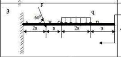 Техническая механика решить q,кн м= 10F кн= 15М, кн м = 10а, м = 3.5