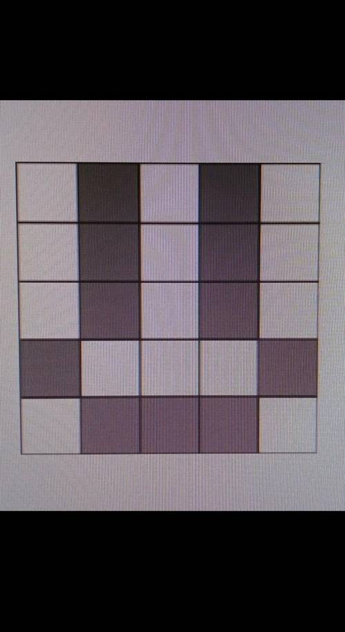 В квадрате 5х5 покрасили в чёрный цвет некоторые клетки так, как показано на рисунке. Рассмотрим все