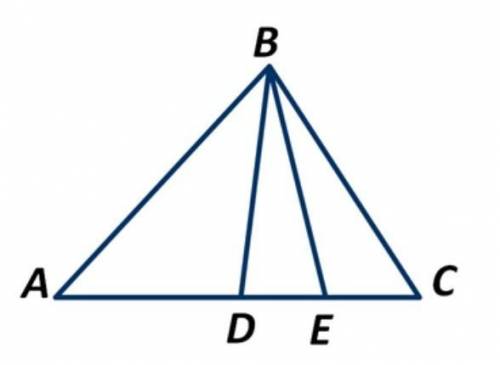 Отрезок ВD – медиана треугольника АВС, отрезок ВЕ – медиана треугольника DBC. Чему равна длина отрез