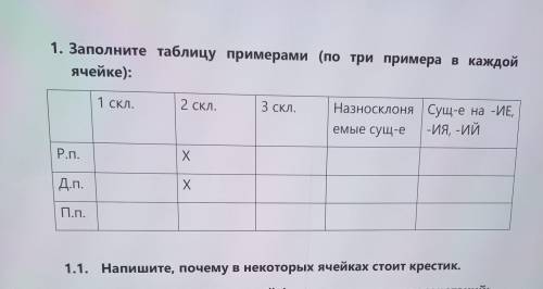 Русский язык 6 класс склонения