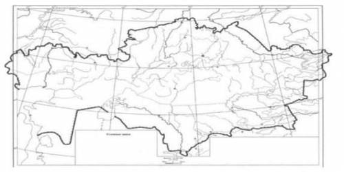 Обозначьте на контурной карте границы тюркских государств на территории Казахстана в период VI-XI вв