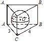 Дано: ABCA1B1C1 – прямая треугольная призма, ACB = 90°, AC = 3, CB = 4, O – центр вписанного шара. Н