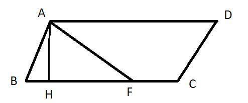 В параллелограмме АВСD угол HAF равен 12 градусов. АН - высота, а AF - биссектриса угла BAD. Найдите